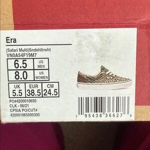 Vans Era Low Top Sneakers - Brown/Tan Animal Print